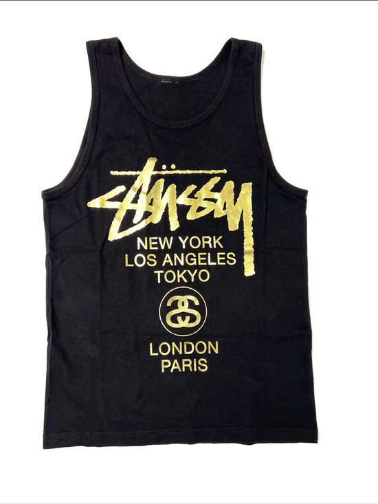 Stussy Other - Stussy Black Tank Top with Gold City Logo